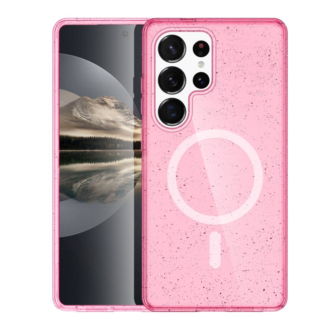  Samsung Galaxy S23 Ultra Kılıf Glow Magsafe Kapak - Pembe