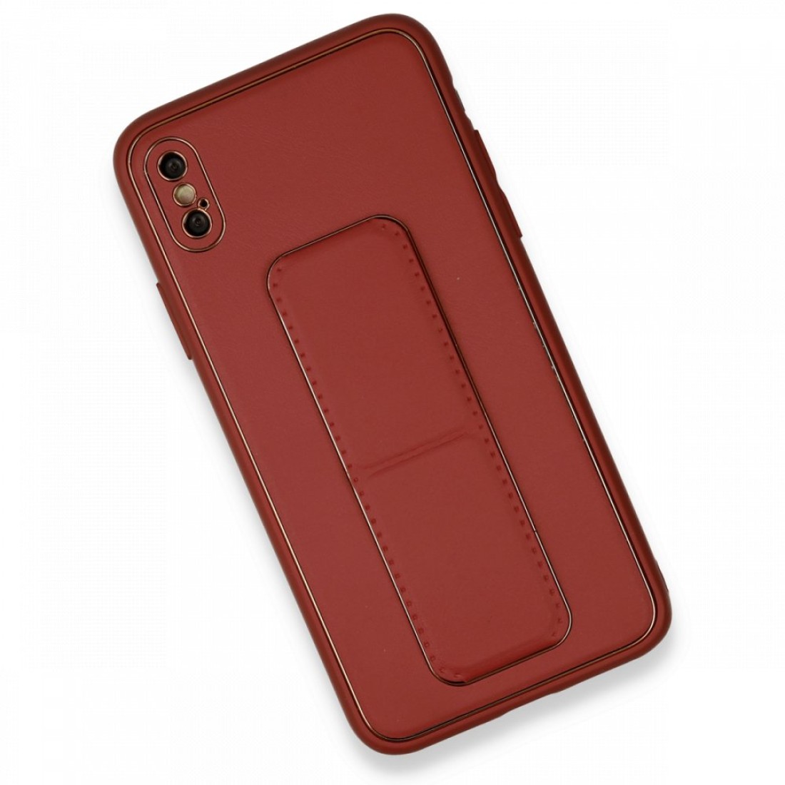 iPhone XS Kılıf Coco Deri Standlı Kapak - Fuşya iPhone XS Kılıf Coco Deri Standlı Kapak - Fuşya