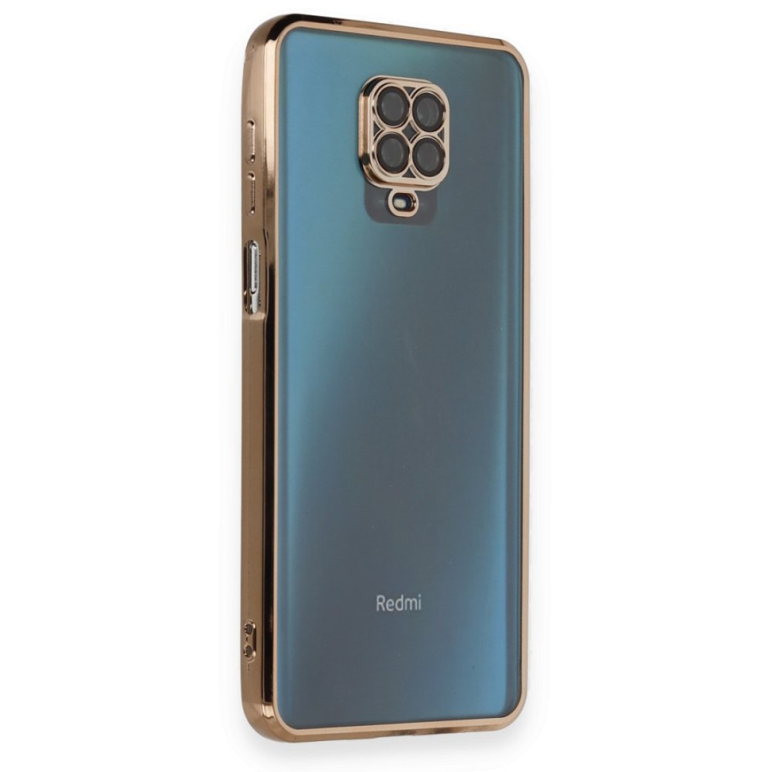  Xiaomi Redmi Note 9S Kılıf Razer Lensli Silikon - Gold