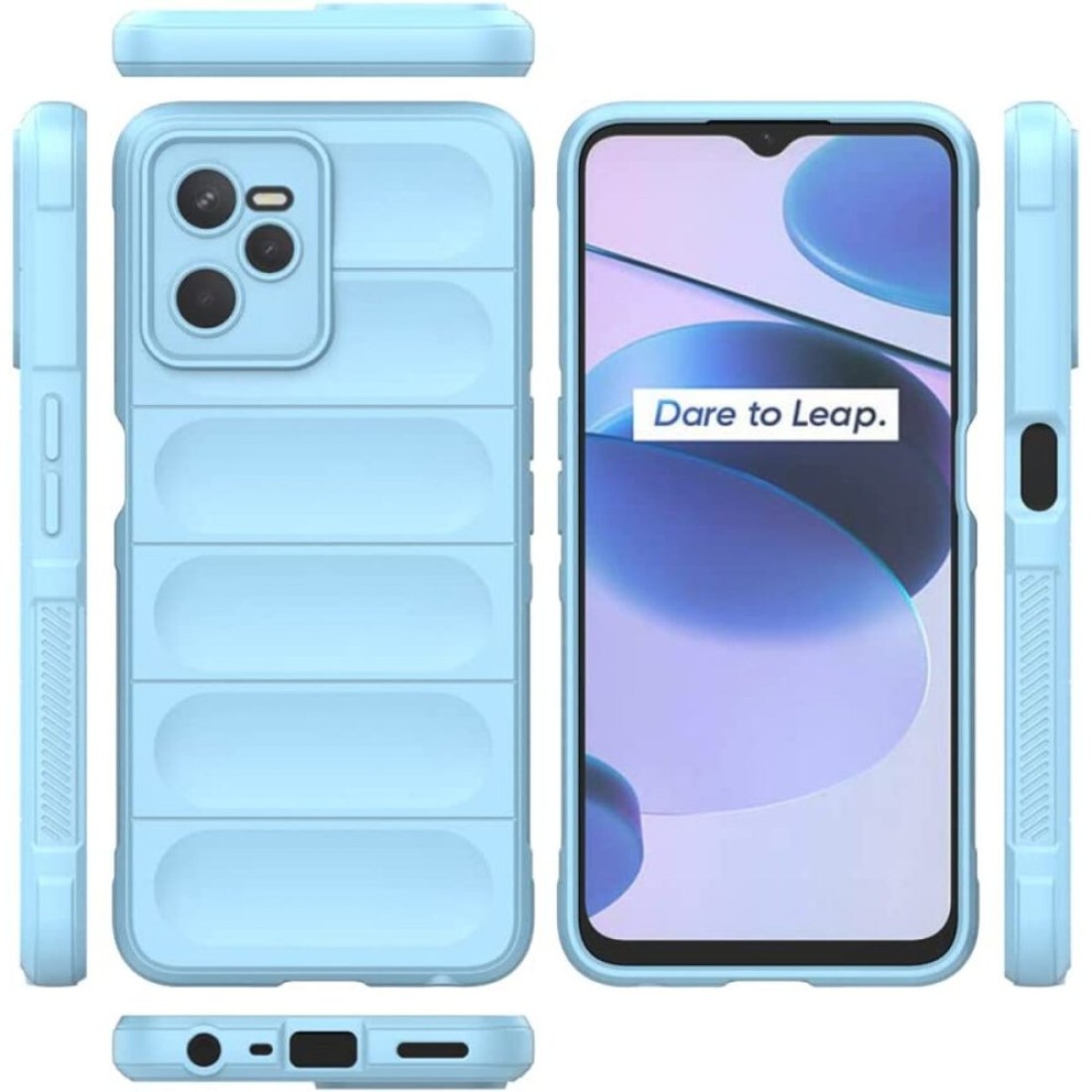 Realme C35 Kılıf Optimum Silikon - Sky Blue Realme C35 Kılıf Optimum Silikon - Sky Blue
