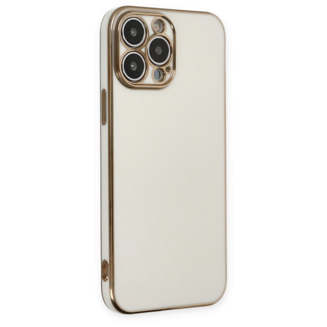  iPhone 14 Pro Max Kılıf Volet Silikon - Beyaz