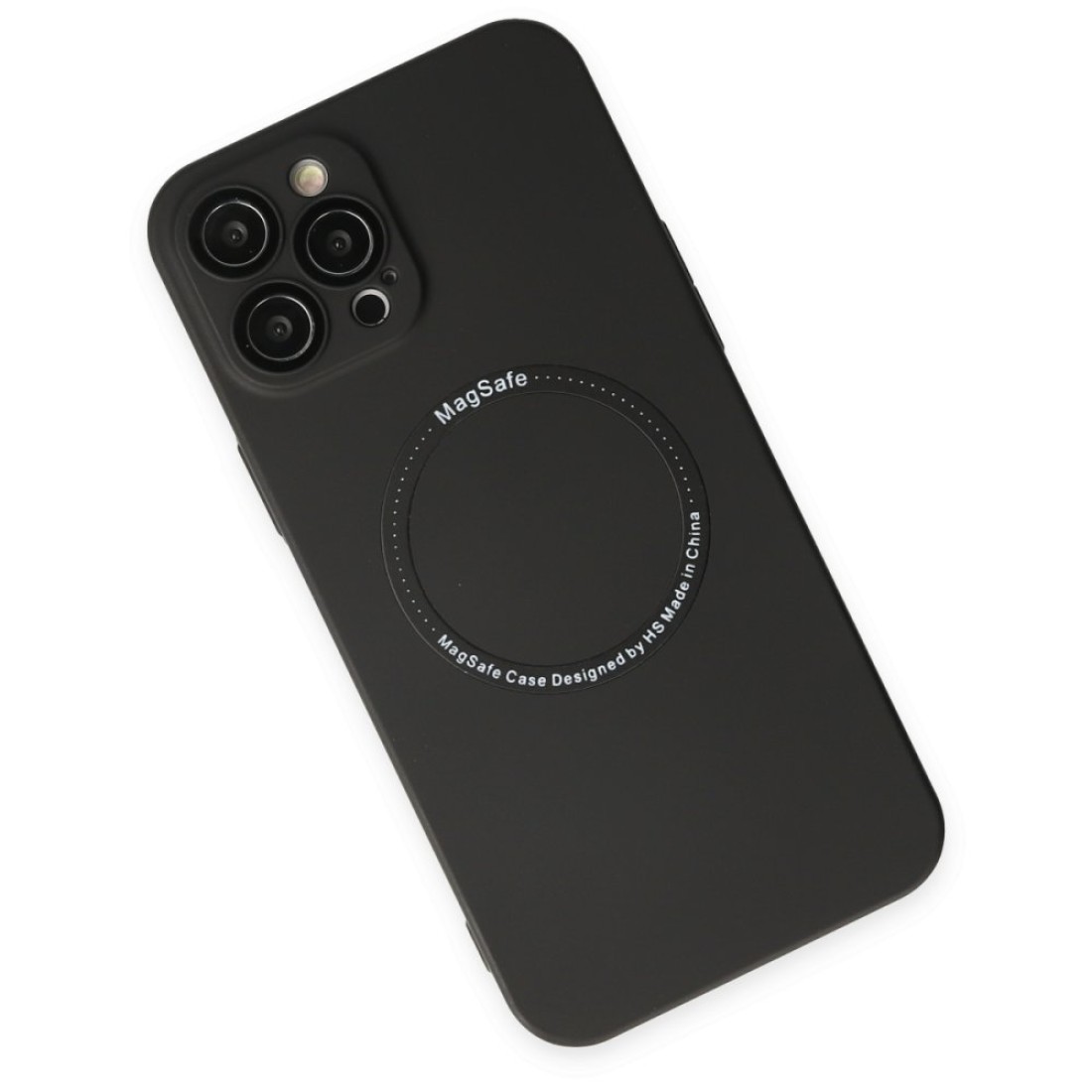  iPhone 12 Pro Kılıf Jack Magneticsafe Lens Silikon - Siyah