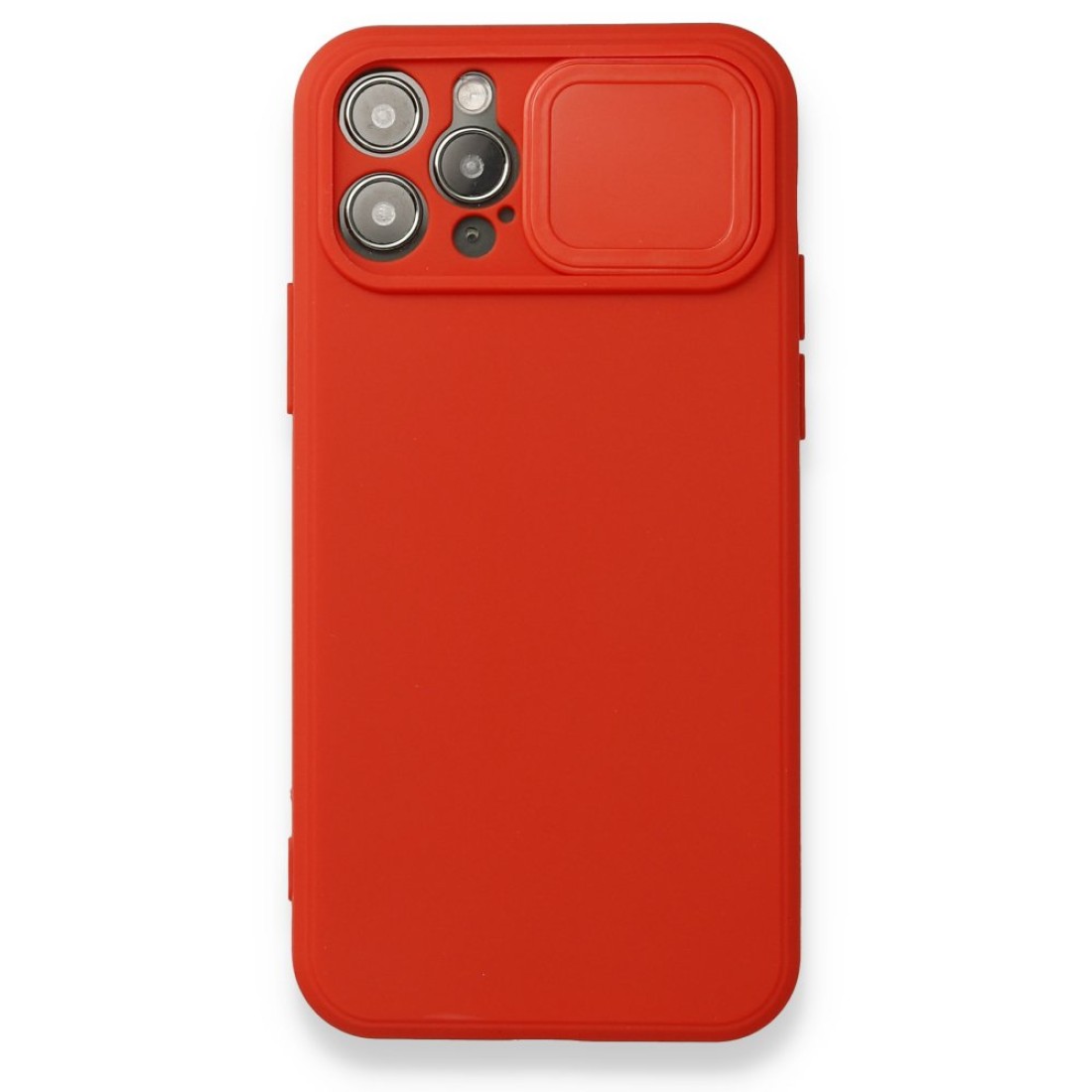  iPhone 12 Pro Kılıf Color Lens Silikon - Kırmızı