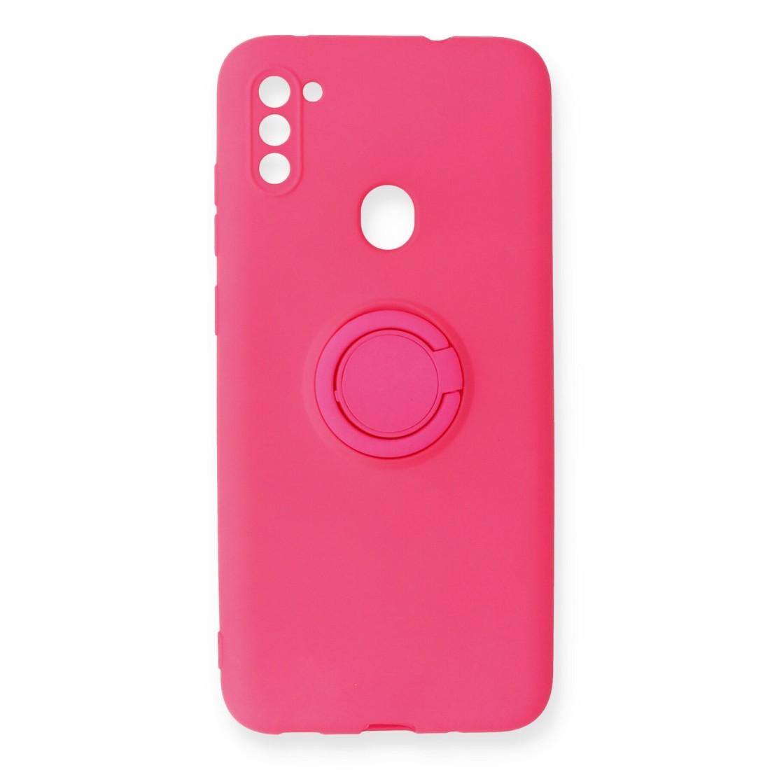  Samsung Galaxy M11 Kılıf Viktor Yüzüklü Silikon - Pembe