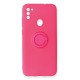  Samsung Galaxy M11 Kılıf Viktor Yüzüklü Silikon - Pembe