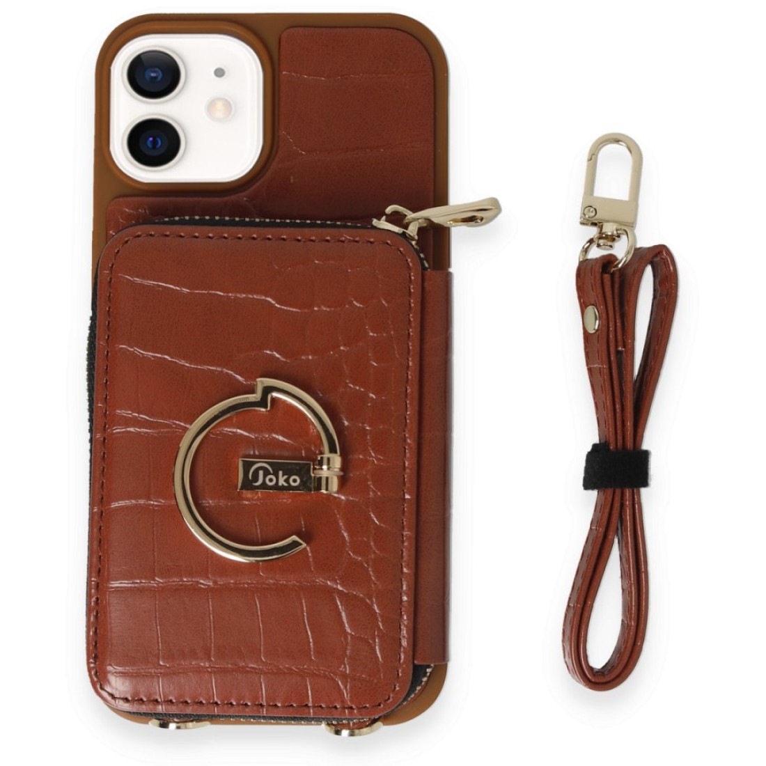 Joko iPhone 12 Kılıf Ermes Kapak - Kahverengi Joko iPhone 12 Kılıf Ermes Kapak - Kahverengi