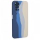  Xiaomi Redmi Note 11 Kılıf Ebruli Lansman Silikon - Lacivert-Krem