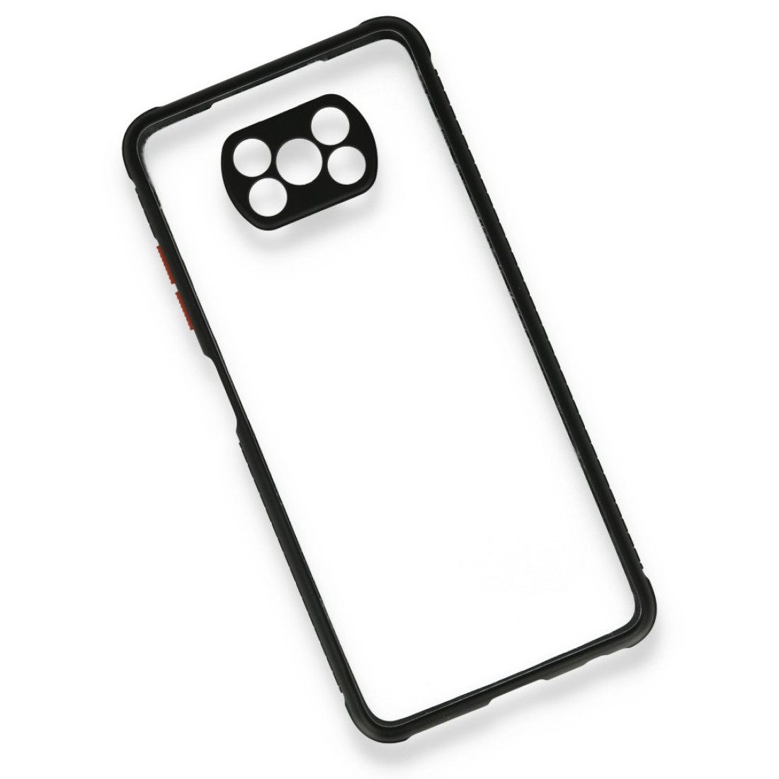  Xiaomi Pocophone X3 Kılıf Miami Şeffaf Silikon - Siyah