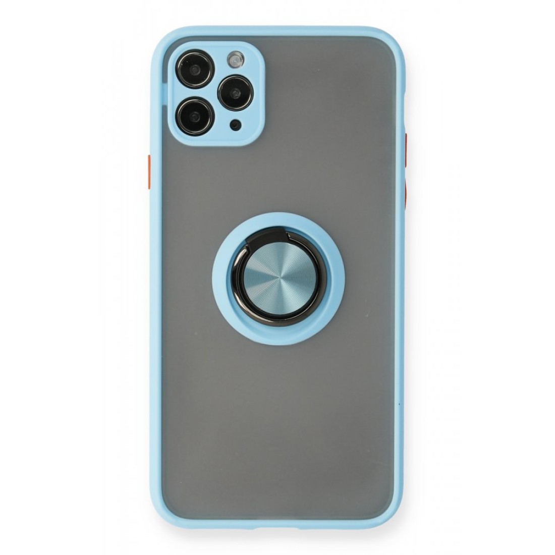  iPhone 11 Pro Kılıf Montreal Yüzüklü Silikon Kapak - Buz Mavi