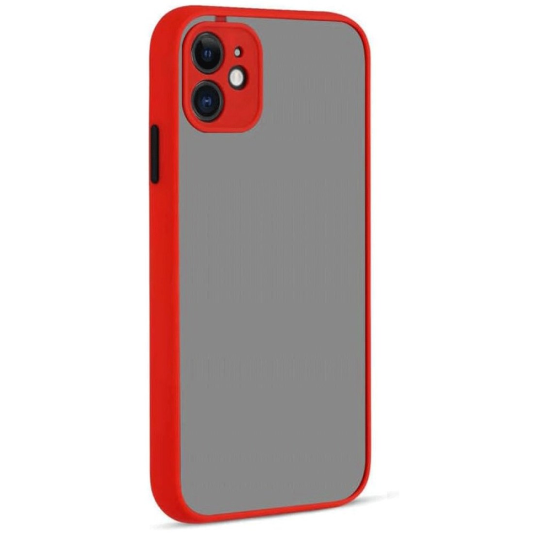 iPhone 12 Kılıf Montreal Silikon Kapak - Kırmızı