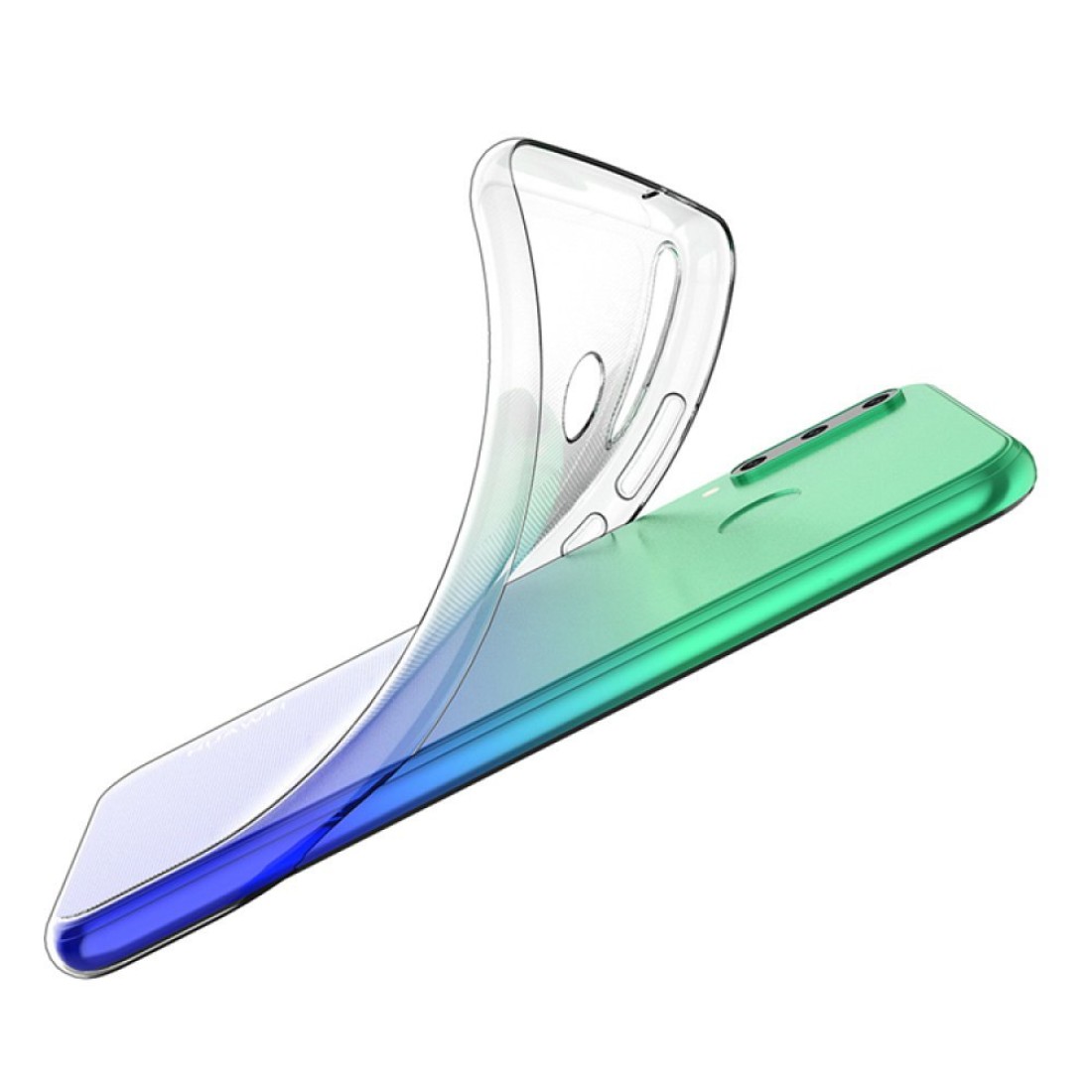 Huawei Y6P Kılıf Lüx Şeffaf Silikon - Şeffaf Huawei Y6P Kılıf Lüx Şeffaf Silikon - Şeffaf
