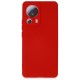  Xiaomi Mi 13 Lite Kılıf Nano içi Kadife Silikon - Kırmızı