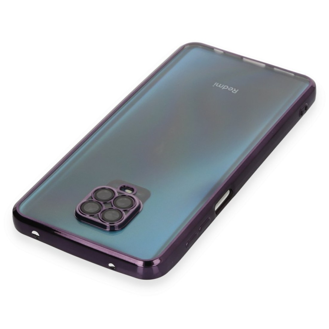 Xiaomi Redmi Note 9S Kılıf Razer Lensli Silikon - Mor Xiaomi Redmi Note 9S Kılıf Razer Lensli Silikon - Mor