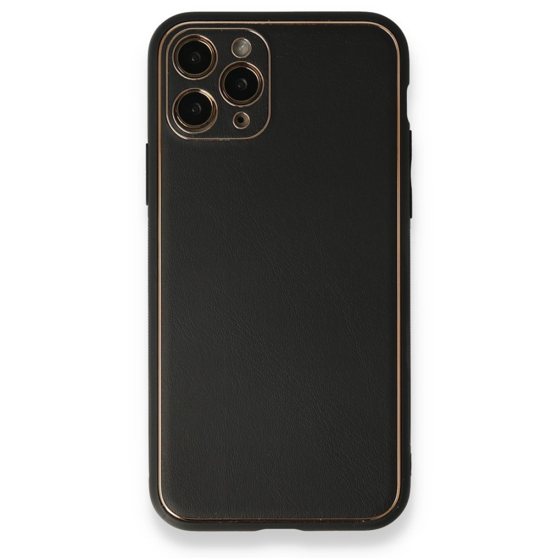  iPhone 11 Pro Kılıf Coco Deri Silikon Kapak - Siyah