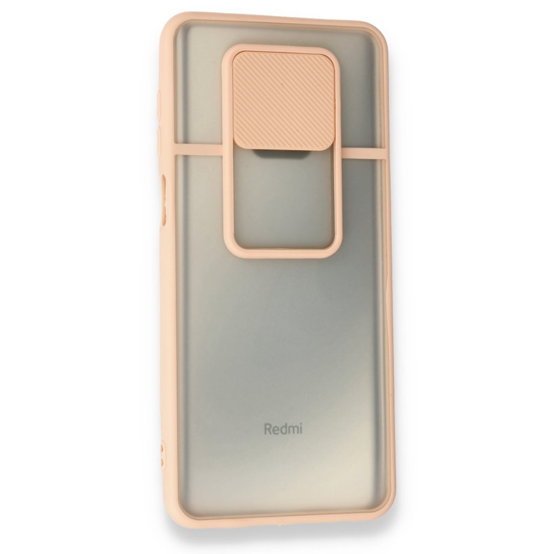  Xiaomi Redmi Note 9S Kılıf Palm Buzlu Kamera Sürgülü Silikon - Pembe