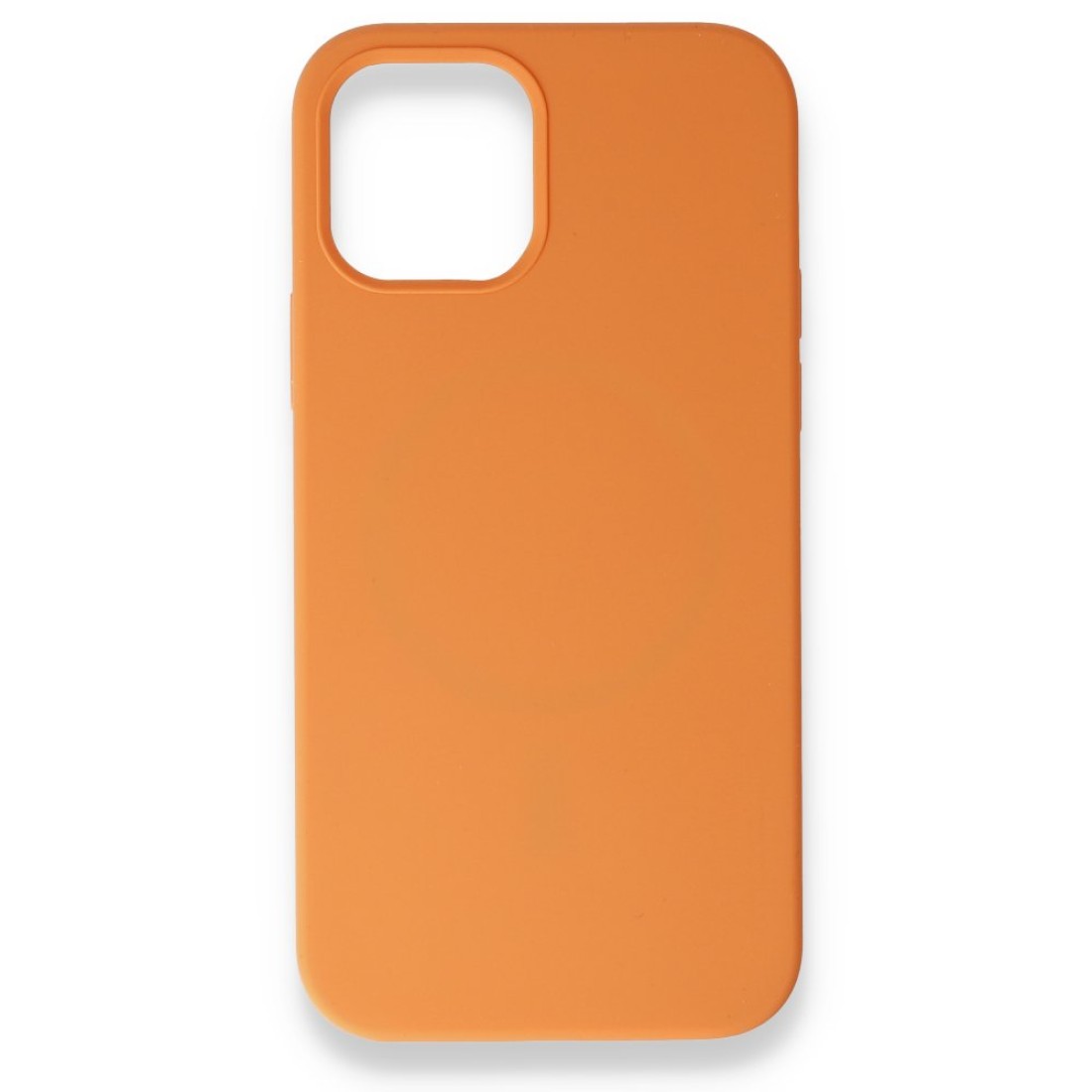  iPhone 12 Mini Kılıf Magneticsafe Lansman Silikon Kapak - Koyu Turuncu