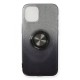 iPhone 12 Kılıf Simli Yüzüklü Silikon - Siyah iPhone 12 Kılıf Simli Yüzüklü Silikon - Siyah