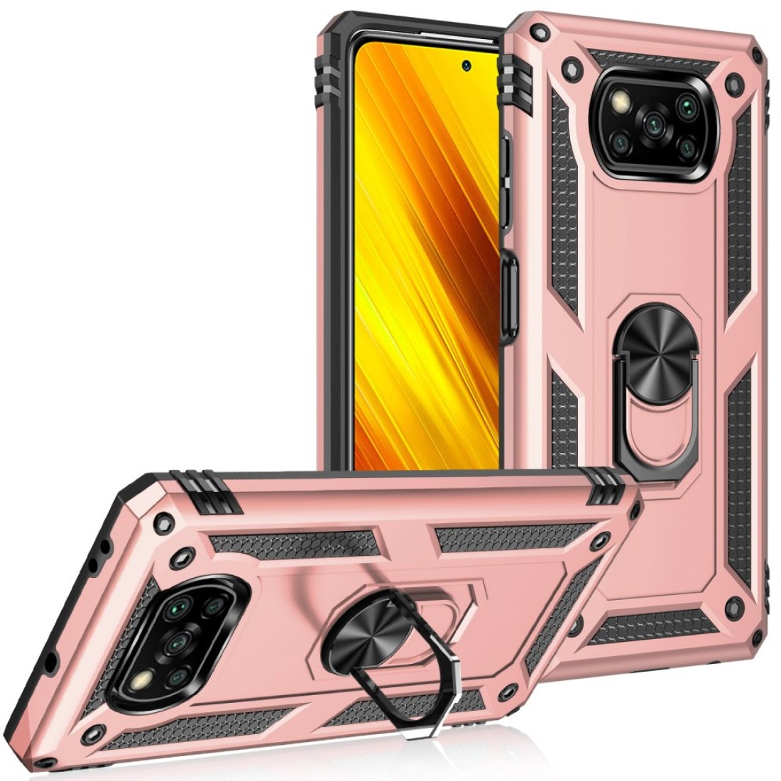 Xiaomi Pocophone X3 Kılıf Sofya Yüzüklü Silikon Kapak - Rose Xiaomi Pocophone X3 Kılıf Sofya Yüzüklü Silikon Kapak - Rose