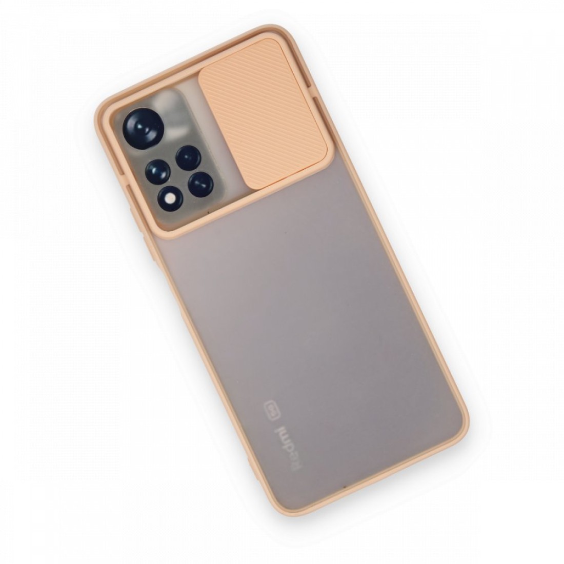  Xiaomi Redmi Note 11T Kılıf Palm Buzlu Kamera Sürgülü Silikon - Pembe