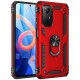  Xiaomi Redmi Note 12S Kılıf Sofya Yüzüklü Silikon Kapak - Kırmızı