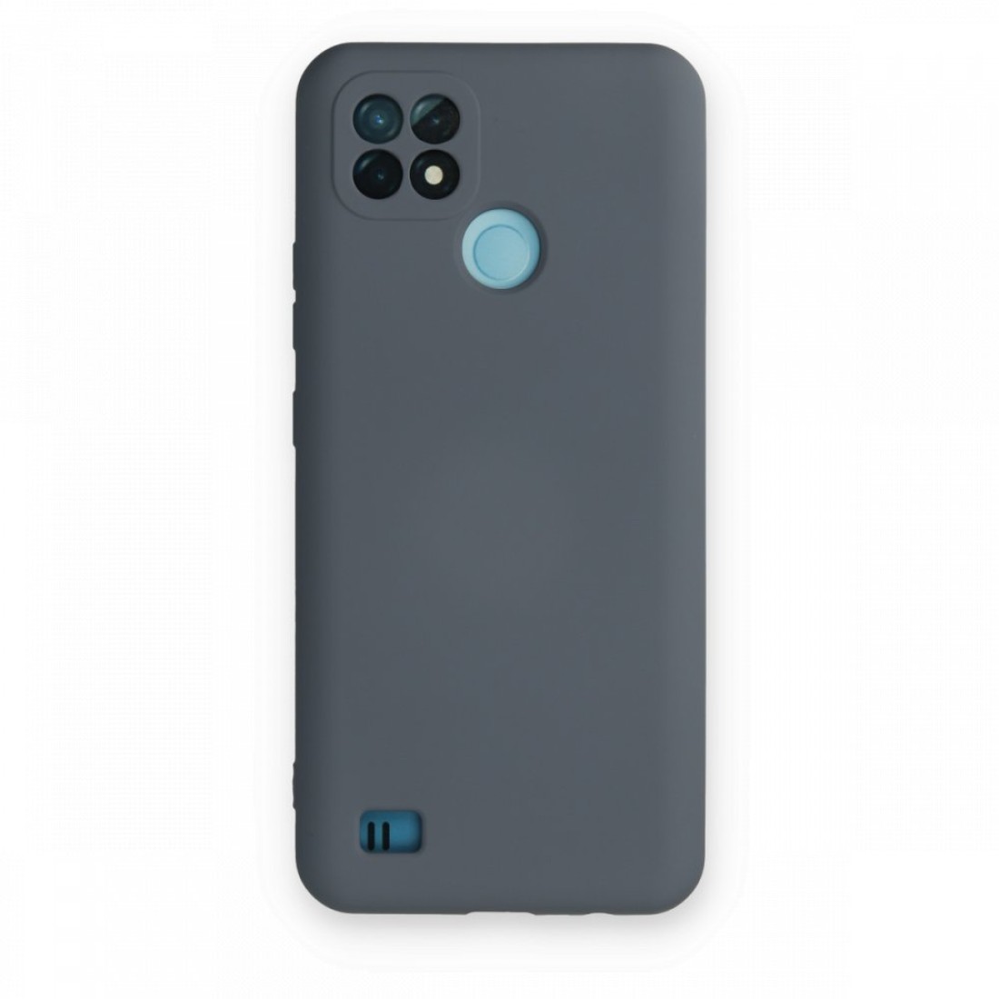  Realme C21 Kılıf Nano içi Kadife Silikon - Gri