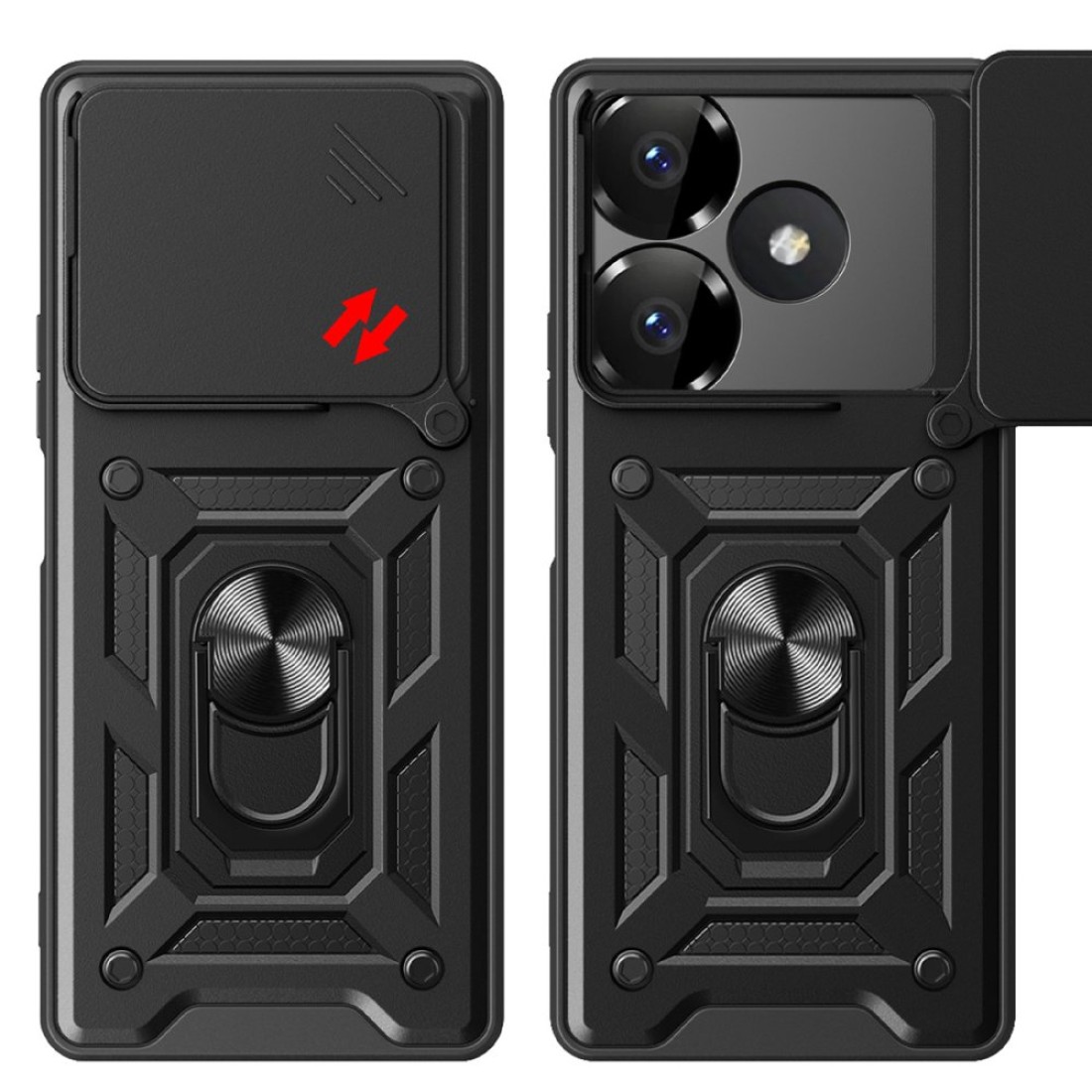 Xiaomi Redmi 13 4G Kılıf Pars Lens Yüzüklü Silikon - Siyah Xiaomi Redmi 13 4G Kılıf Pars Lens Yüzüklü Silikon - Siyah