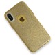  iPhone XS Kılıf Simli Katmanlı Silikon - Gold
