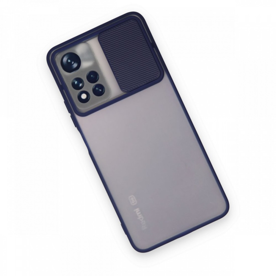 Xiaomi Redmi Note 11T Kılıf Palm Buzlu Kamera Sürgülü Silikon - Lacivert Xiaomi Redmi Note 11T Kılıf Palm Buzlu Kamera Sürgülü Silikon - Lacivert