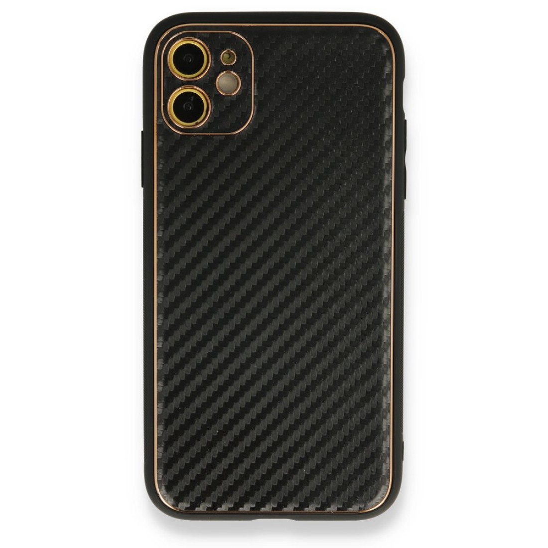  iPhone 12 Kılıf Coco Karbon Silikon - Siyah
