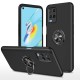  Oppo A54 4G Kılıf Elit Yüzüklü Kapak - Siyah