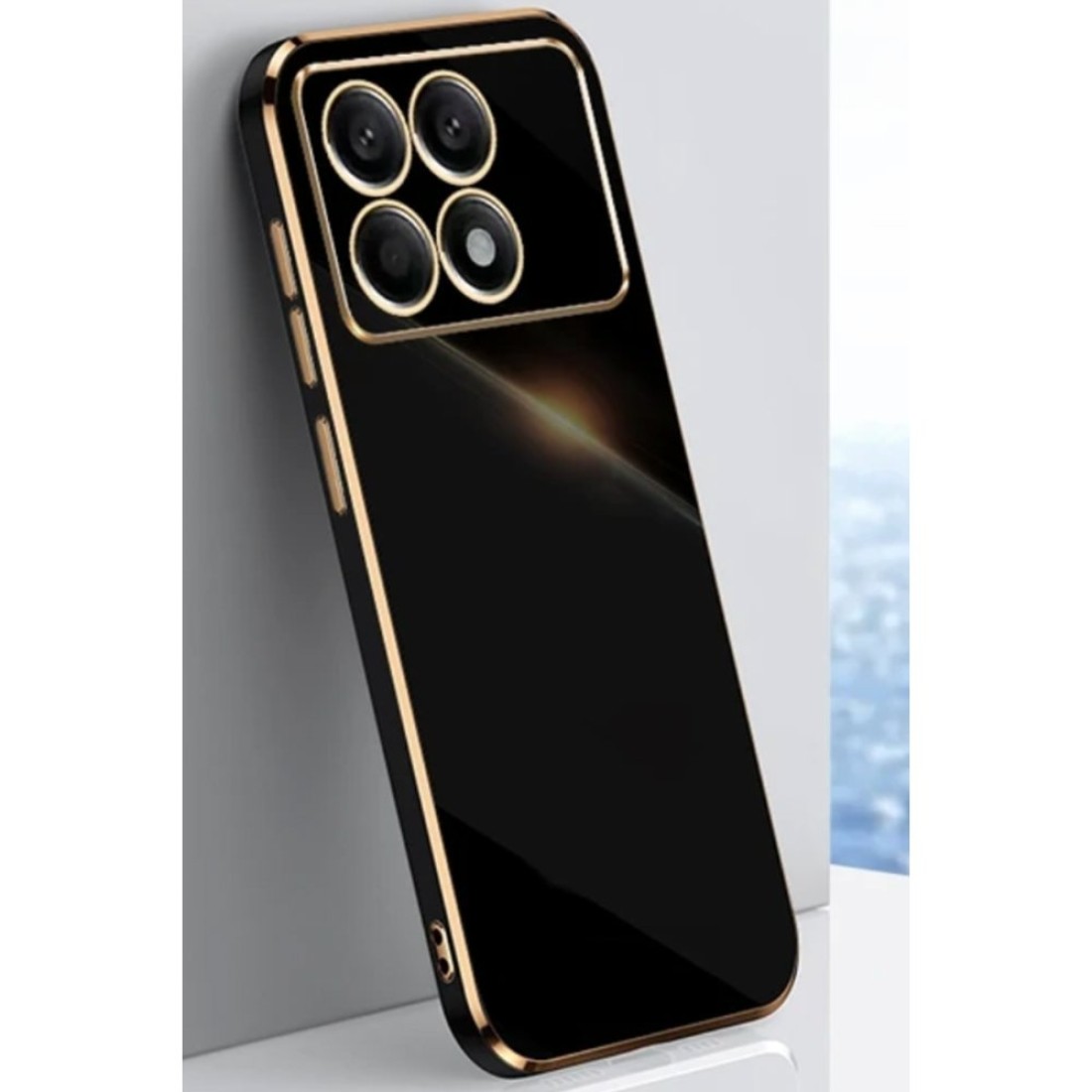  Xiaomi Poco X6 Pro Kılıf Volet Silikon - Siyah