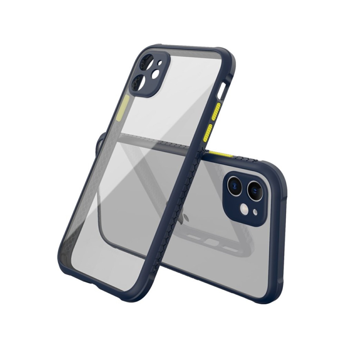  iPhone 12 Mini Kılıf Miami Şeffaf Silikon - Lacivert
