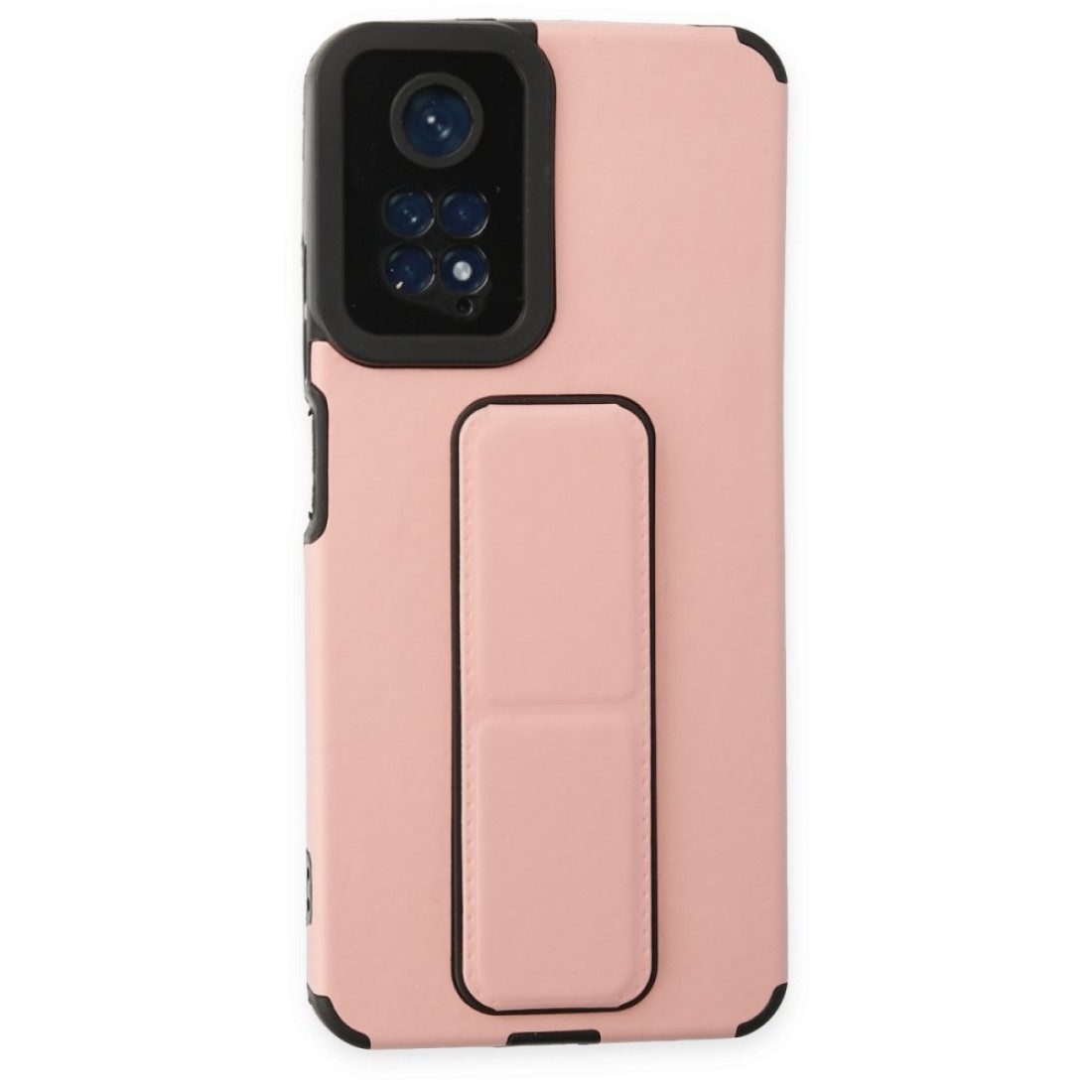  Xiaomi Redmi Note 11 Kılıf Mega Standlı Silikon - Pudra