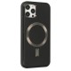  iPhone 12 Pro Kılıf Coco Deri Magneticsafe Silikon - Siyah