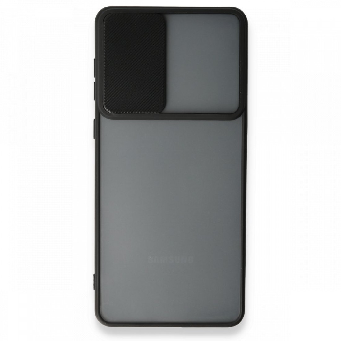  Samsung Galaxy A73 5G Kılıf Palm Buzlu Kamera Sürgülü Silikon - Siyah