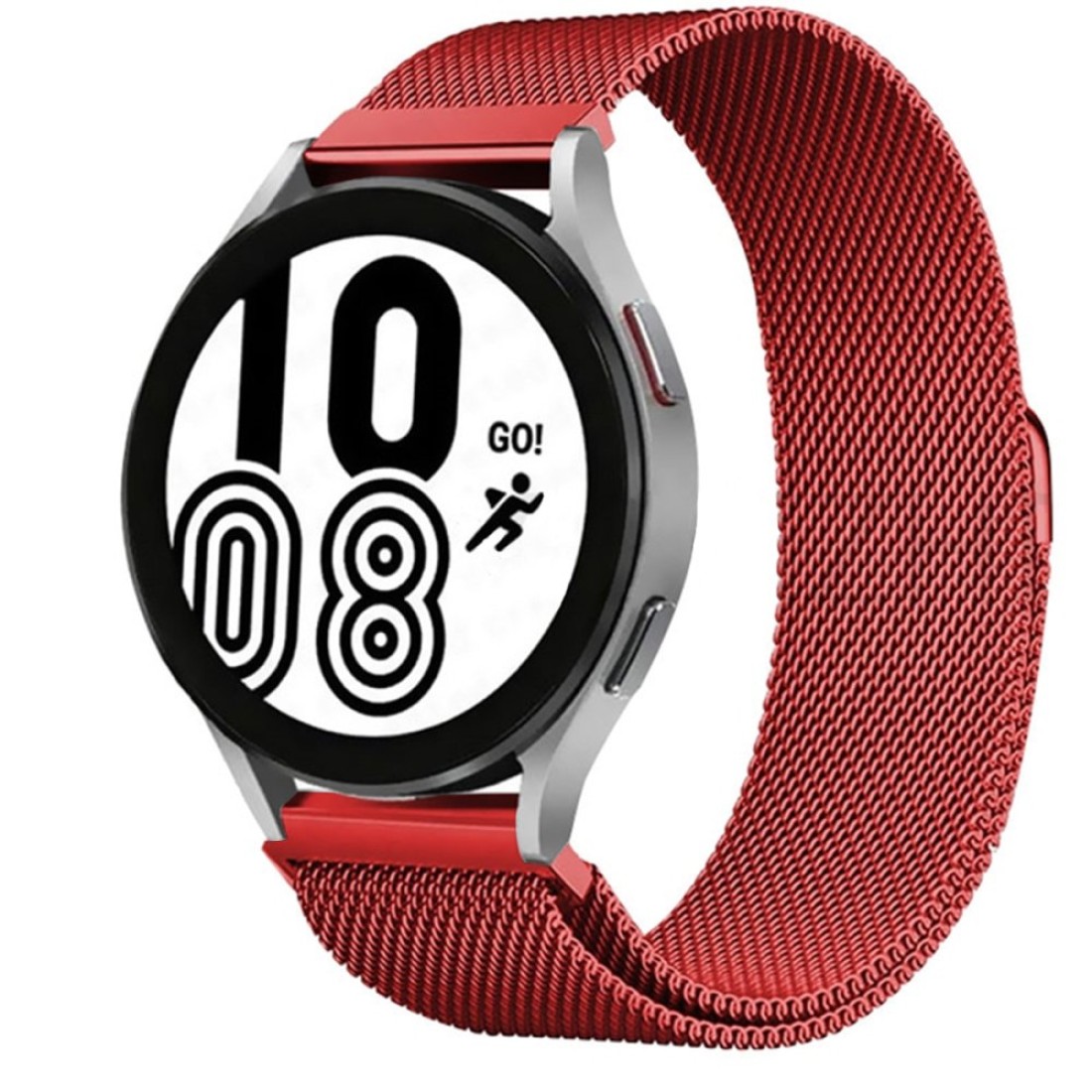  Samsung Galaxy Watch 4 Metal Mıknatıslı Kordon - Kırmızı