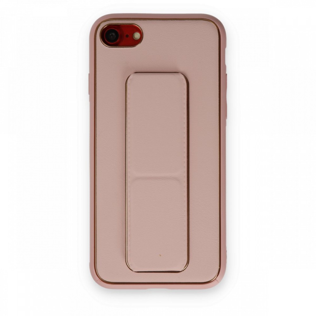  iPhone 7 Kılıf Coco Deri Standlı Kapak - Pembe