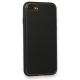 iPhone 7 Kılıf Coco Deri Silikon Kapak - Siyah iPhone 7 Kılıf Coco Deri Silikon Kapak - Siyah