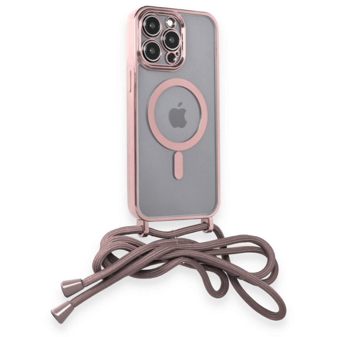 iPhone 14 Pro Max Kılıf Divo Lazer Askılı Magsafe Kapak - Pembe iPhone 14 Pro Max Kılıf Divo Lazer Askılı Magsafe Kapak - Pembe