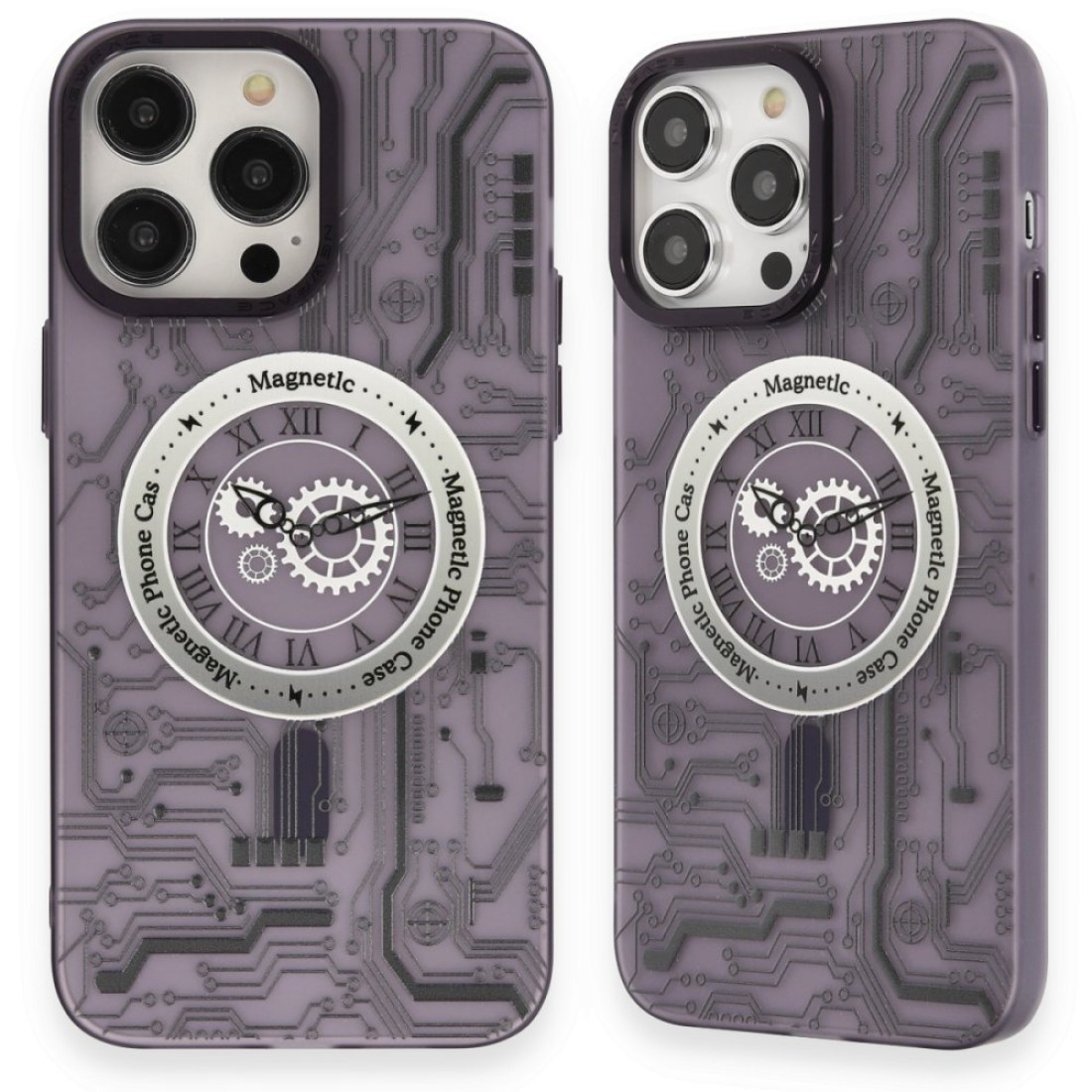  iPhone 14 Pro Kılıf Apollo Magneticsafe Desenli Kapak - Apollo Mor - 5
