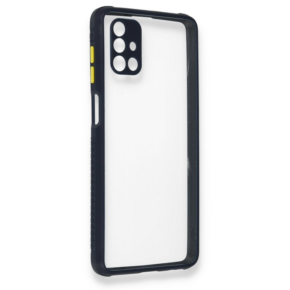  Samsung Galaxy M51 Kılıf Miami Şeffaf Silikon - Lacivert