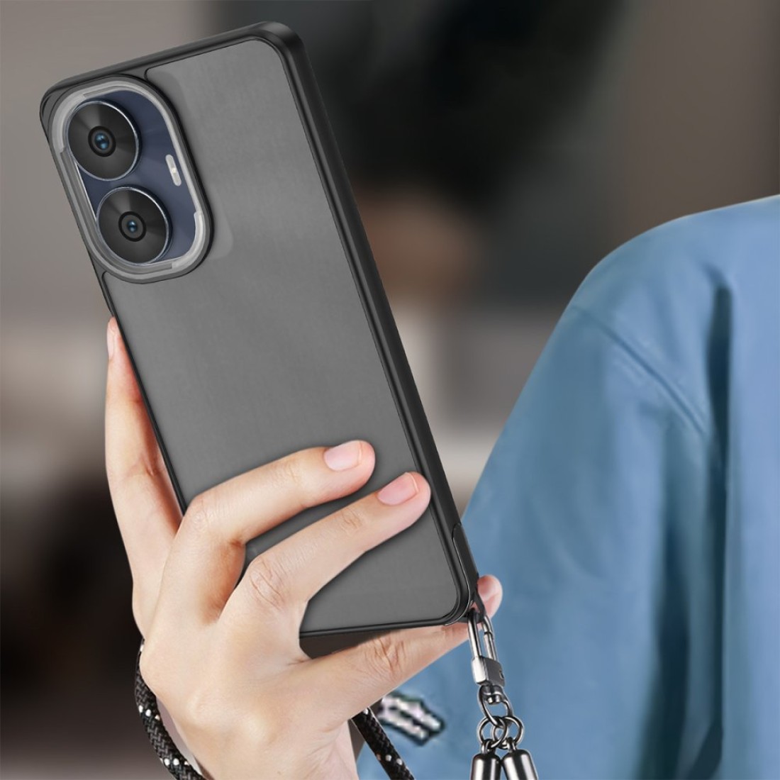 Realme C55 Kılıf Elegant Kapak - Açık Mavi Realme C55 Kılıf Elegant Kapak - Açık Mavi