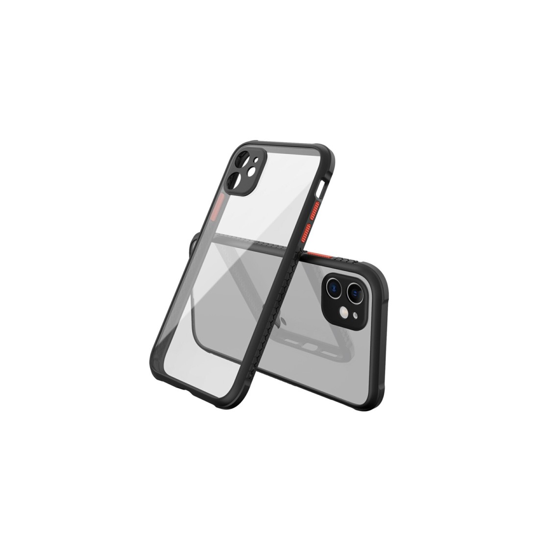 iPhone 12 Mini Kılıf Miami Şeffaf Silikon - Siyah iPhone 12 Mini Kılıf Miami Şeffaf Silikon - Siyah