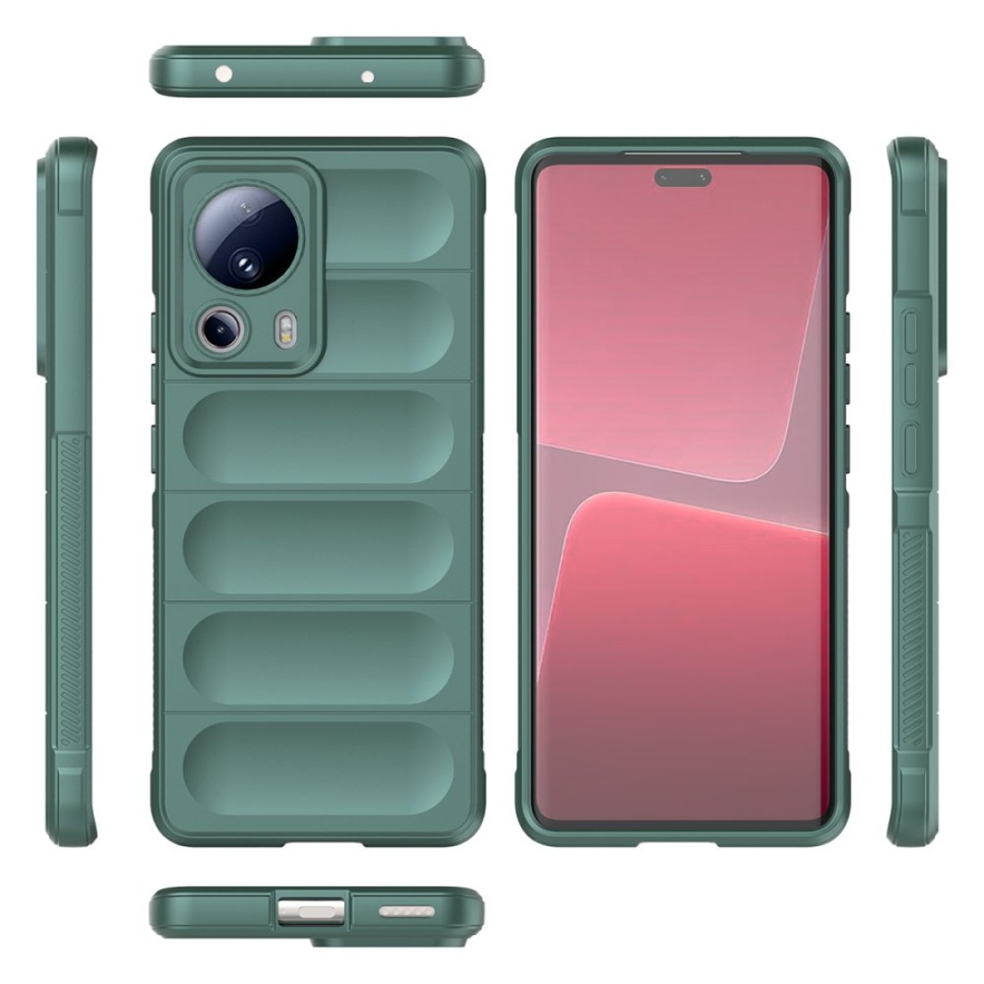 Xiaomi Mi 13 Lite Kılıf Optimum Silikon - Koyu Yeşil