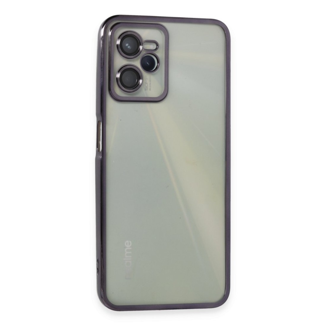  Realme C35 Kılıf Razer Lensli Silikon - Mor