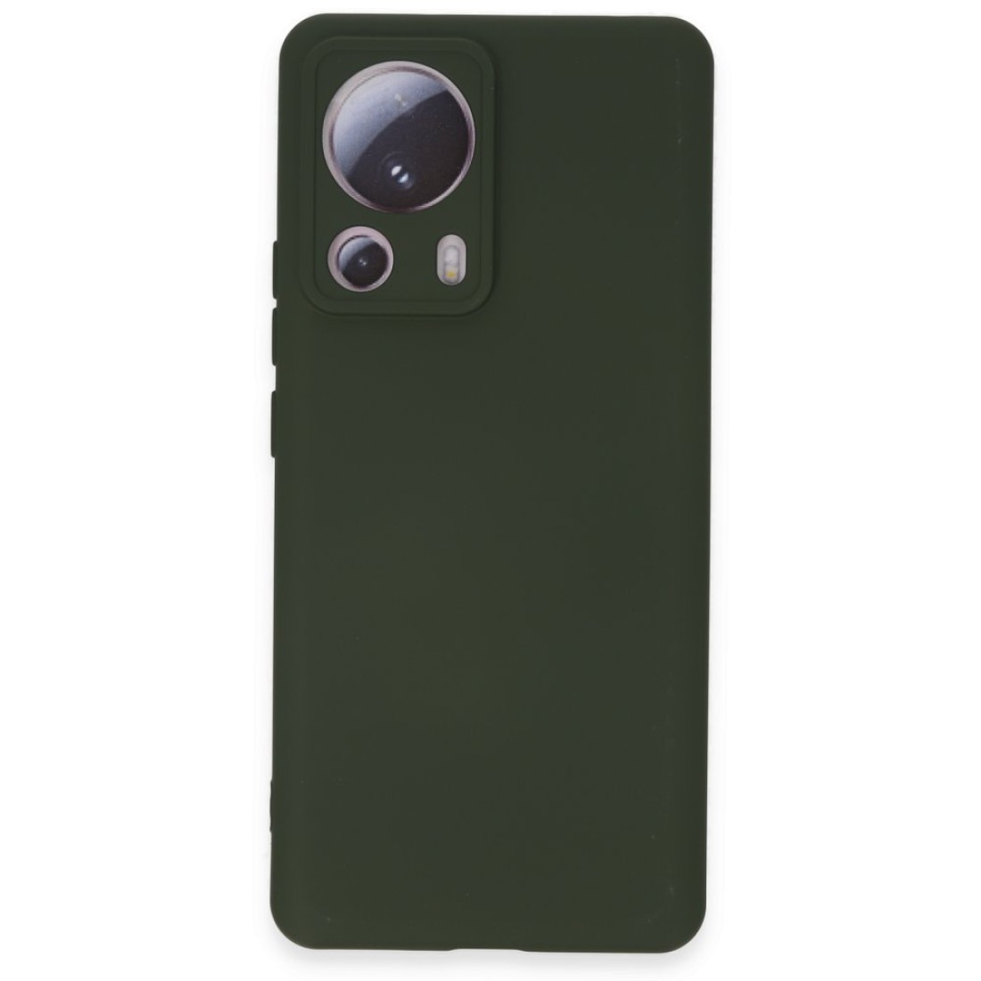  Xiaomi Mi 13 Lite Kılıf Nano içi Kadife Silikon - Koyu Yeşil