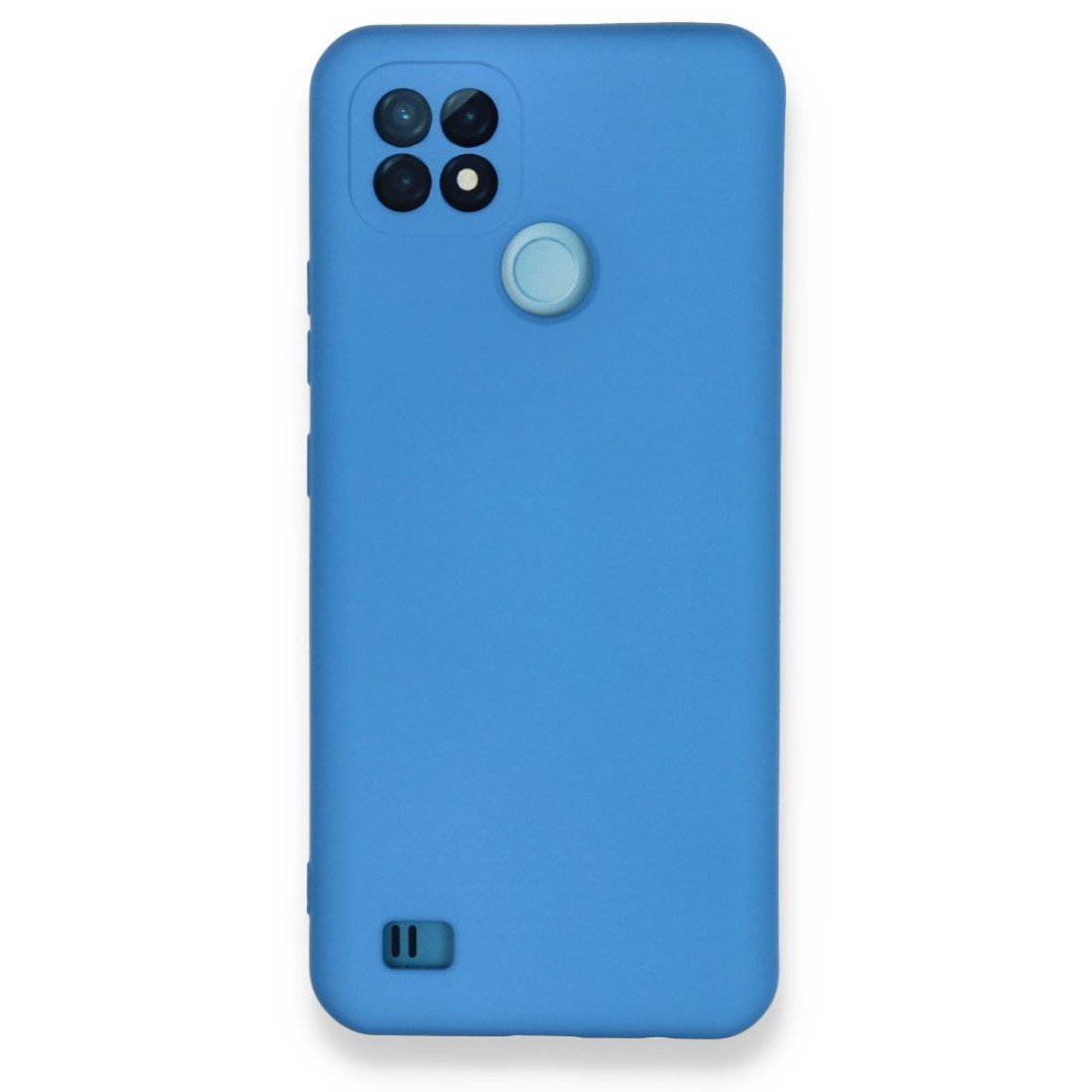  Realme C21 Kılıf Nano içi Kadife Silikon - Mavi
