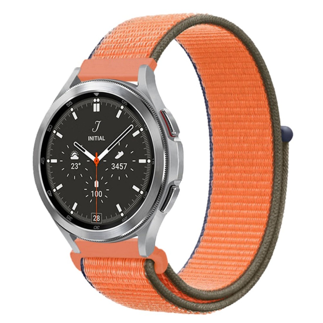  GT4 46mm 22mm Hasırlı Cırtcırtlı Kordon - Lacivert-Turuncu