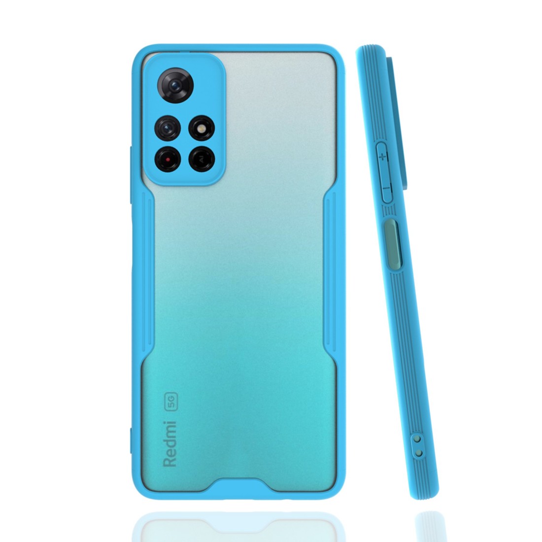  Xiaomi Redmi Note 11T Kılıf Platin Silikon - Mavi