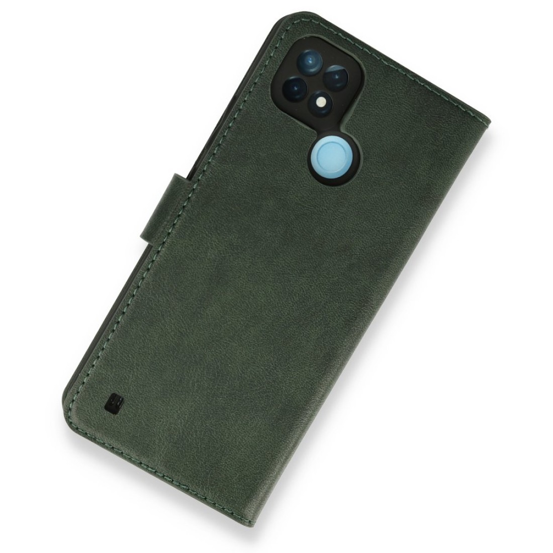  Realme C21 Kılıf Trend S Plus Kapaklı Kılıf - Yeşil